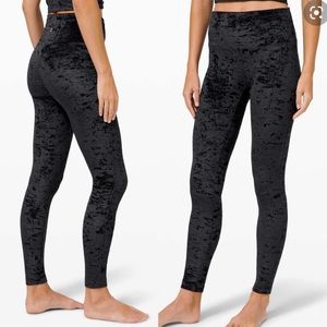 EUC Lululemon Crushed Velvet Leggings